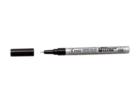 PILOT Marqueur permanent SUPER COLOR, extra fin, argent