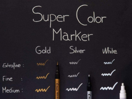 PILOT Marqueur permanent SUPER COLOR Gold, fin, or
