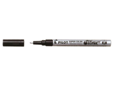 PILOT Marqueur permanent SUPER COLOR Silver, fin, argent
