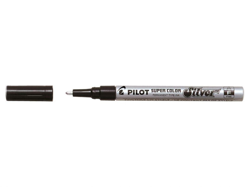 PILOT Marqueur permanent SUPER COLOR Silver, fin, argent