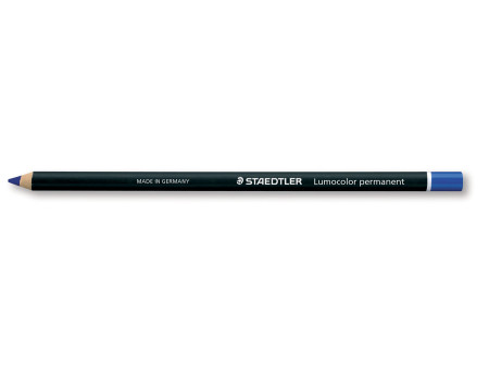 STAEDTLER Marqueur permanent Lumocolor glasochrom, bleu