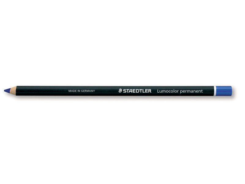 STAEDTLER Marqueur permanent Lumocolor glasochrom, bleu