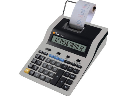 TWEN Calculatrice imprimante 120 PD, gris / noir