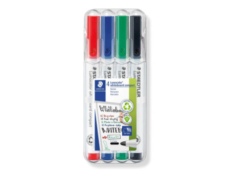 STAEDTLER Marqueurs pour tableau blanc Lumocolor, kit de 4