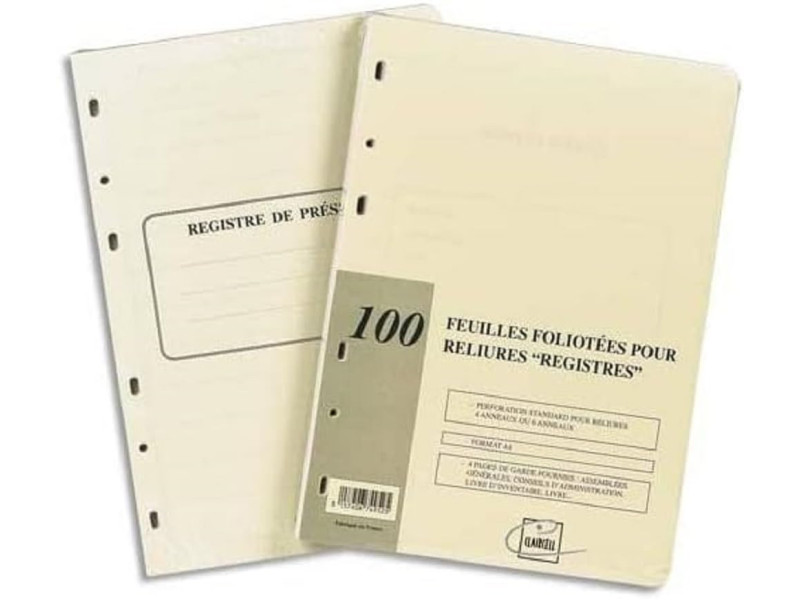 EXACOMPTA Recharge foliotée pour reliures juridiques, A4