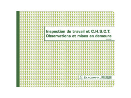 EXACOMPTA Piqûre 'Inspection du travail et CHSCT'