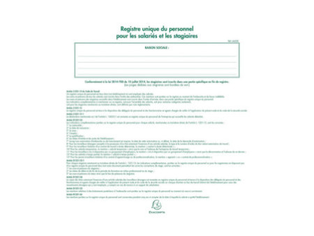 EXACOMPTA Piqûre 'Registre unique du personnel'