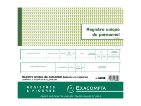 EXACOMPTA Piqûre 'Registre unique du personnel'