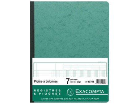 EXACOMPTA Piqûre à colonnes, 7 colonnes, 33 lignes