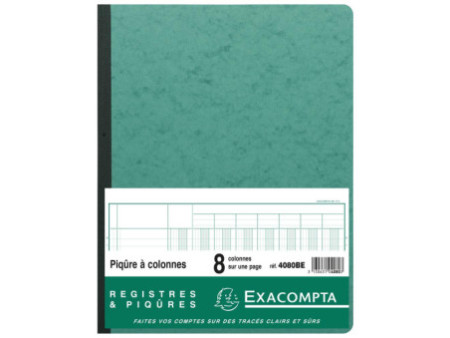 EXACOMPTA Piqûre à colonnes, 8 colonnes, 33 lignes
