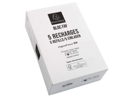 EXACOMPTA Recharge de feuilles 'BLOC FAF', no.4, uni