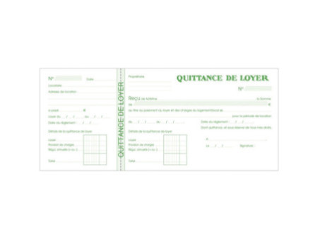 EXACOMPTA Carnet à souche 'Quittances de loyer'