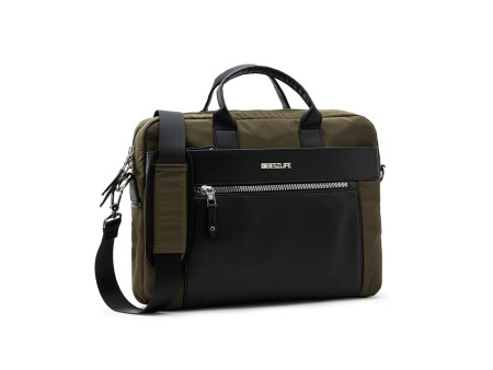 BESTLIFE Business Sacoche pour laptop ALYA, vert foncé/noir