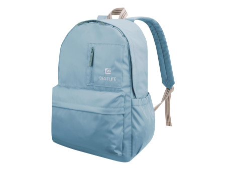 BESTLIFE School Sac à dos pour laptop COL RAINBOW bleu clair
