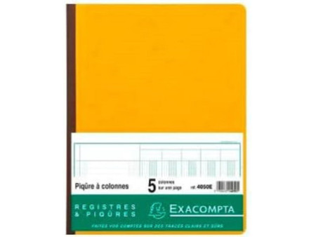 EXACOMPTA Piqûre à colonnes, 5 colonnes, 31 lignes
