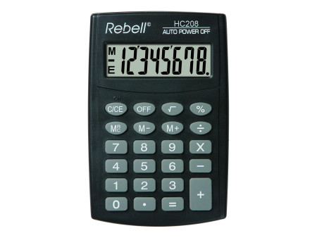 Rebell Calculatrice de poche HC 208, noir