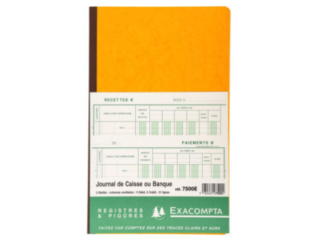 EXACOMPTA Piqûre 'Journal de caisse ou banque', 320 x 195 mm