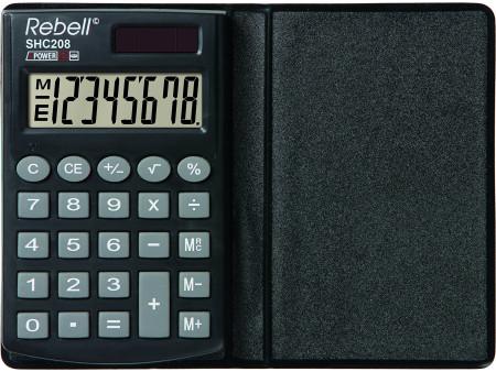 Rebell Calculatrice de poche SHC 208, noir