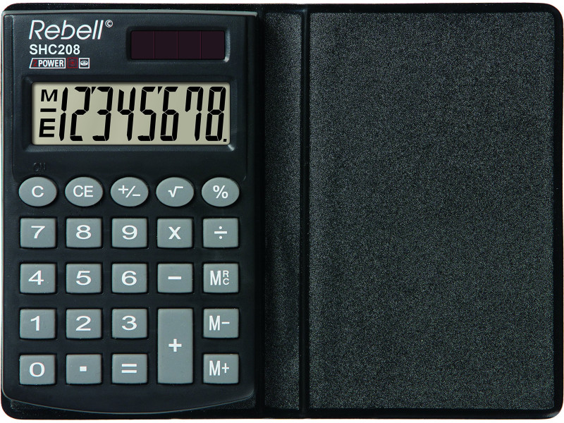 Rebell Calculatrice de poche SHC 208, noir