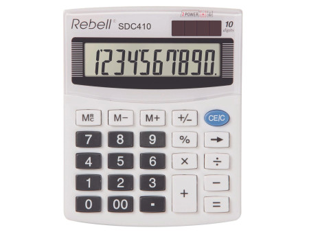 Rebell Calculatrice de bureau SDC 410, blanc