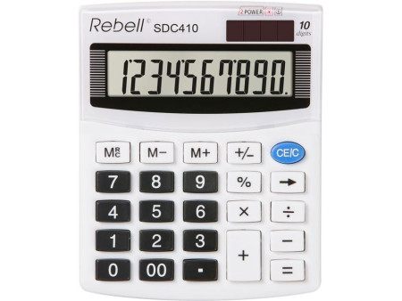 Rebell Calculatrice de bureau SDC 410, blanc