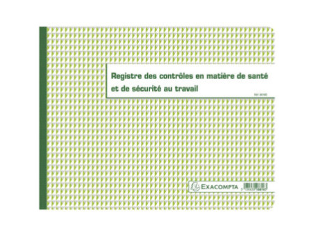 EXACOMPTA Piqûre 'Registre des contrôle en matière de santé