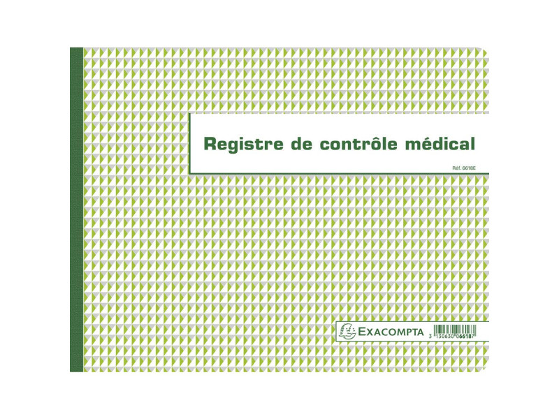 EXACOMPTA Piqûre 'Registre de contrôle médical', 240 x 320mm