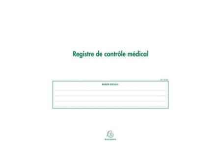EXACOMPTA Piqûre 'Registre de contrôle médical', 240 x 320mm