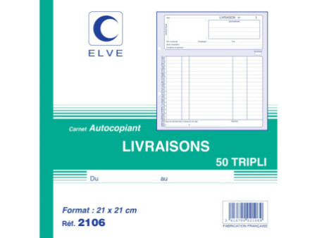 ELVE Manifold 'Livraisons', 210 x 210 mm, tripli