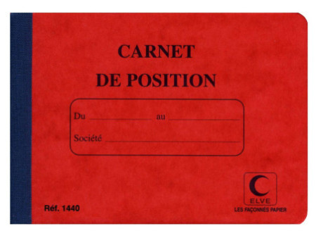 ELVE Carnet de position de compte, 114 x 156 mm