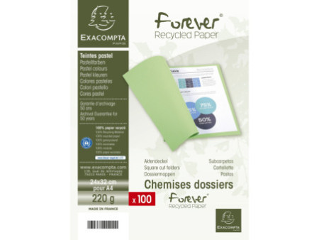 EXACOMPTA Chemises FOREVER 250, A4, bulle