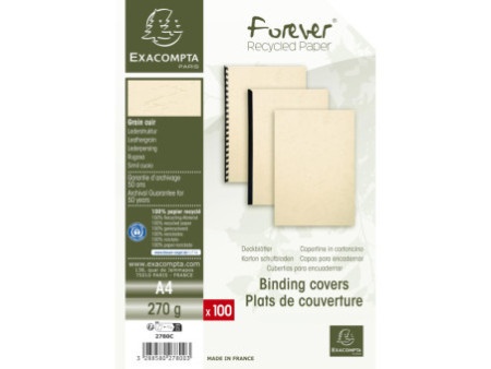 EXACOMPTA Couverture de reliure FOREVER, A4, ivoire