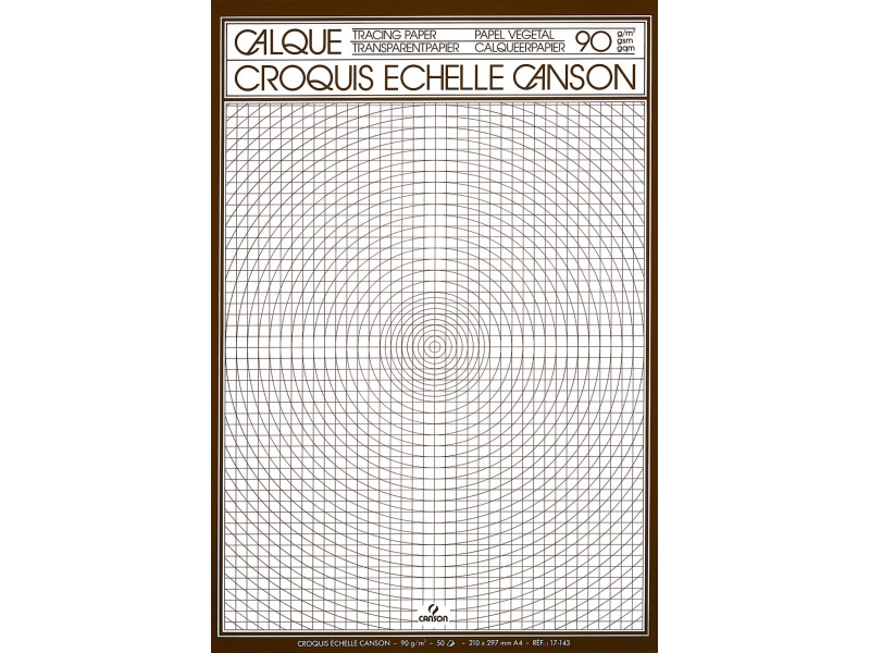 CANSON Papier calque pour dessin technique, A4, 90/95 g/m2