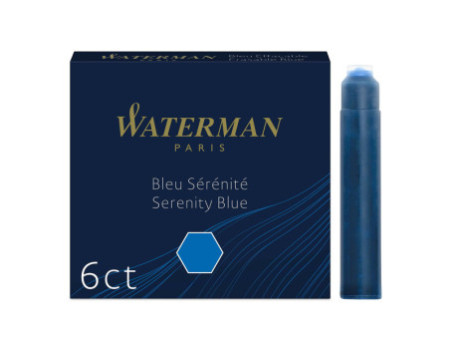 WATERMAN Cartouches d'encre standard mini, bleu sérénité