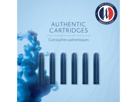 WATERMAN Cartouches d'encre standard mini, bleu sérénité