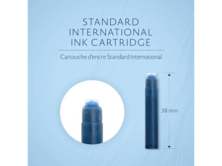 WATERMAN Cartouches d'encre standard mini, bleu sérénité