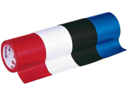 Rubafix Ruban toile, se découpe à la main, plastifié, rouge