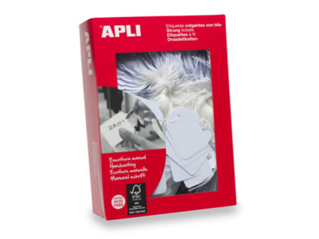 APLI Etiquette à suspendre, dimensions: 36 x 53 mm, blanc