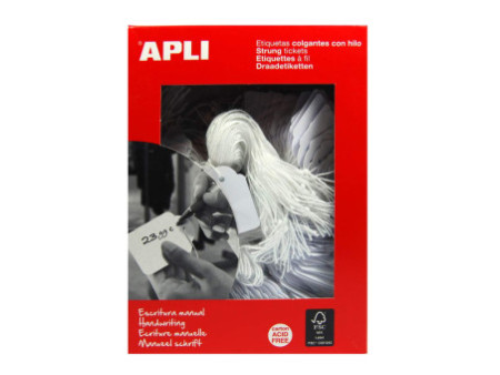 APLI Etiquette à suspendre, dimensions: 22 x 35 mm, blanc