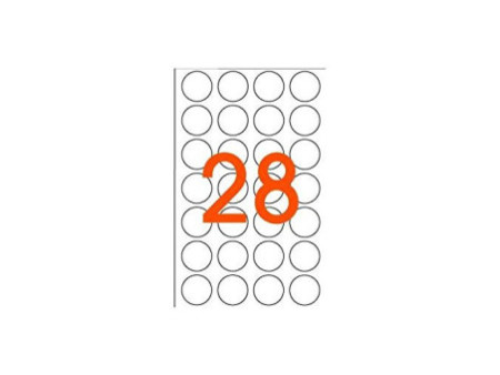 APLI Pastille de signalisation, diamètre: 15 mm, blanc