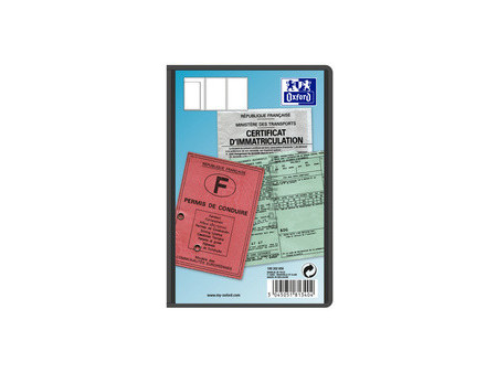 Oxford Etui de poche 3 volets, PVC, 0,20 mm, 85 x 125 mm