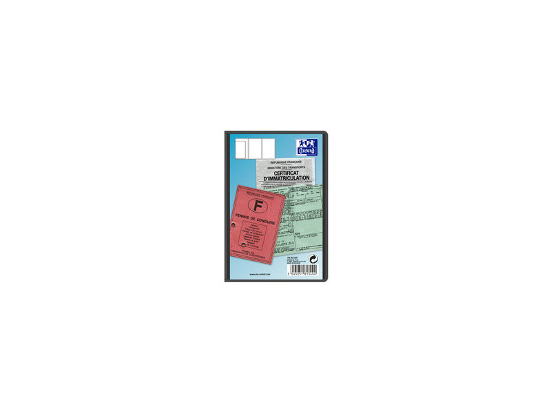 Oxford Etui de poche 3 volets, PVC, 0,20 mm, 85 x 125 mm