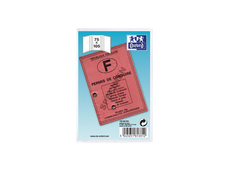 Oxford Etui de poche 3 volets, PVC, 0,20 mm, 85 x 125 mm