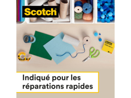 3M Scotch Ruban adhésif double face 665, 12 mm x 32,9 m