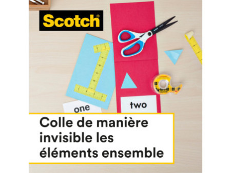 3M Scotch Ruban adhésif double face 665, 12 mm x 32,9 m