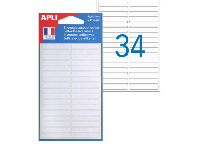 APLI Etiquette multi-usage, 5 x 35 mm, blanc