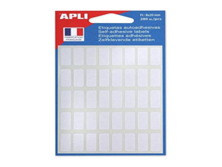 APLI Etiquette multi-usage, 8 x 20 mm, blanc