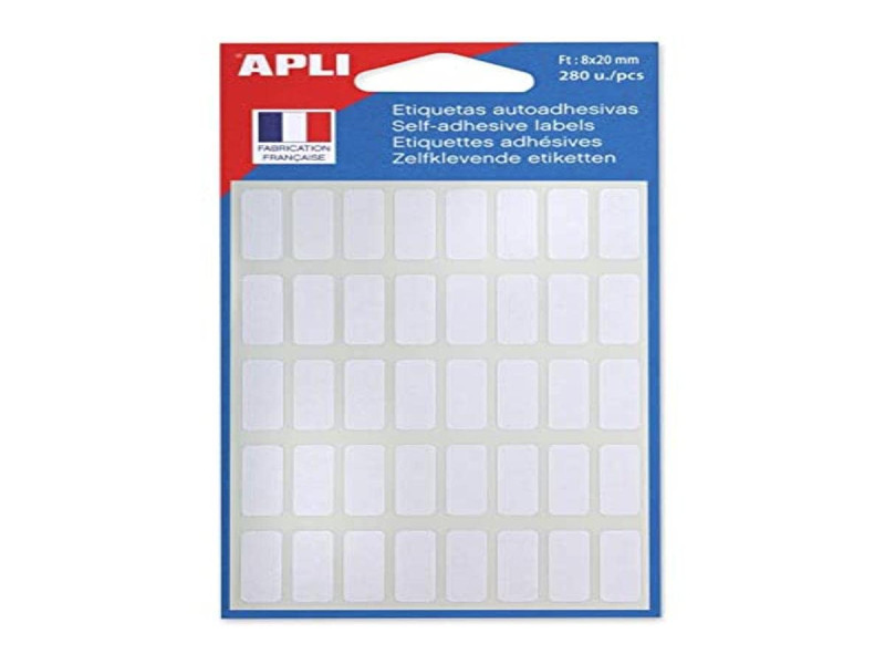APLI Etiquette multi-usage, 8 x 20 mm, blanc