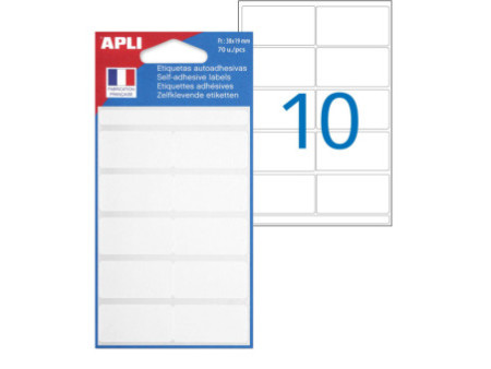 APLI Etiquette multi-usage, 19 x 38 mm, blanc