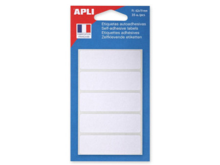 APLI Etiquette multi-usage, 19 x 62 mm, blanc